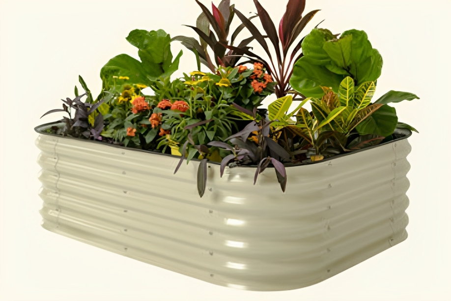 galvanized raised bed planter