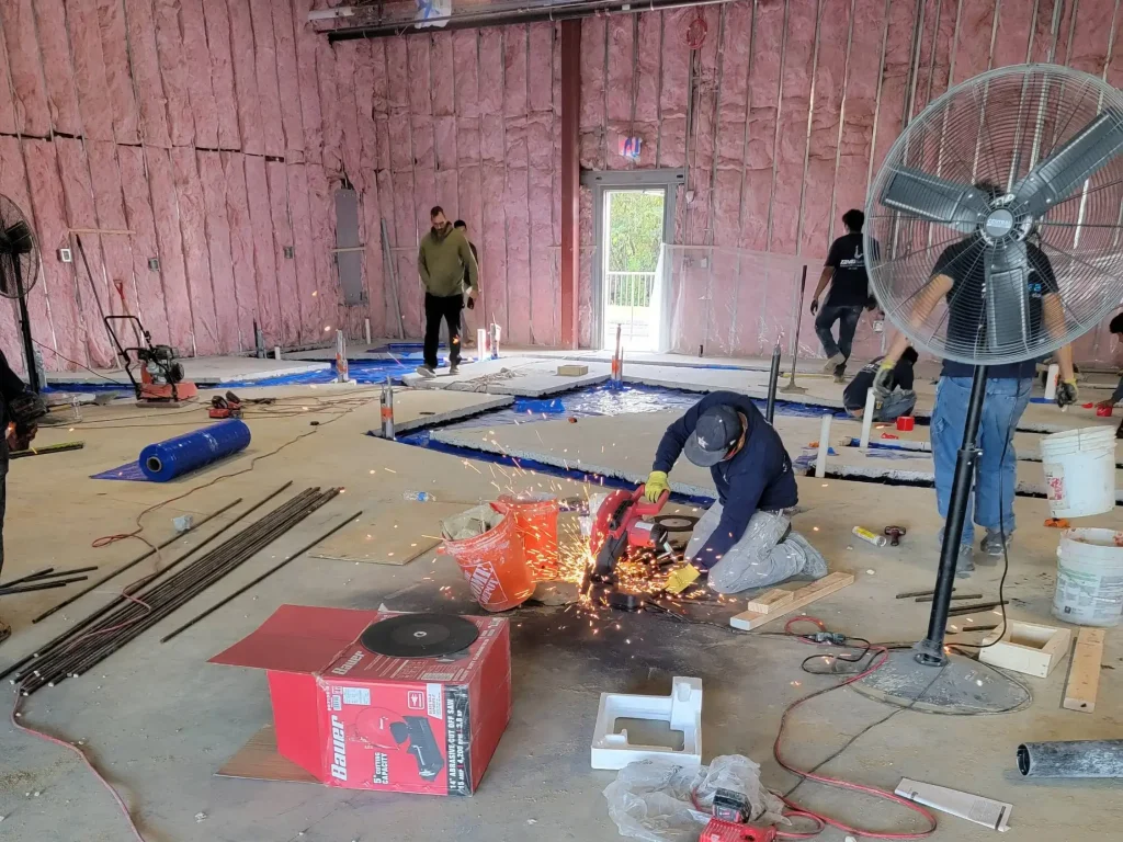 Zavza Seal workers during aspen dental, Holbrook NY construction